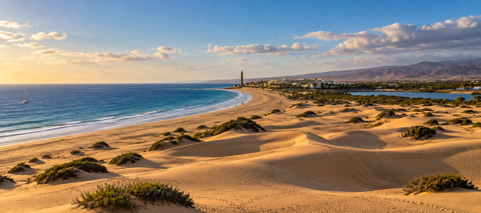Canary Islands coastal property landscape.