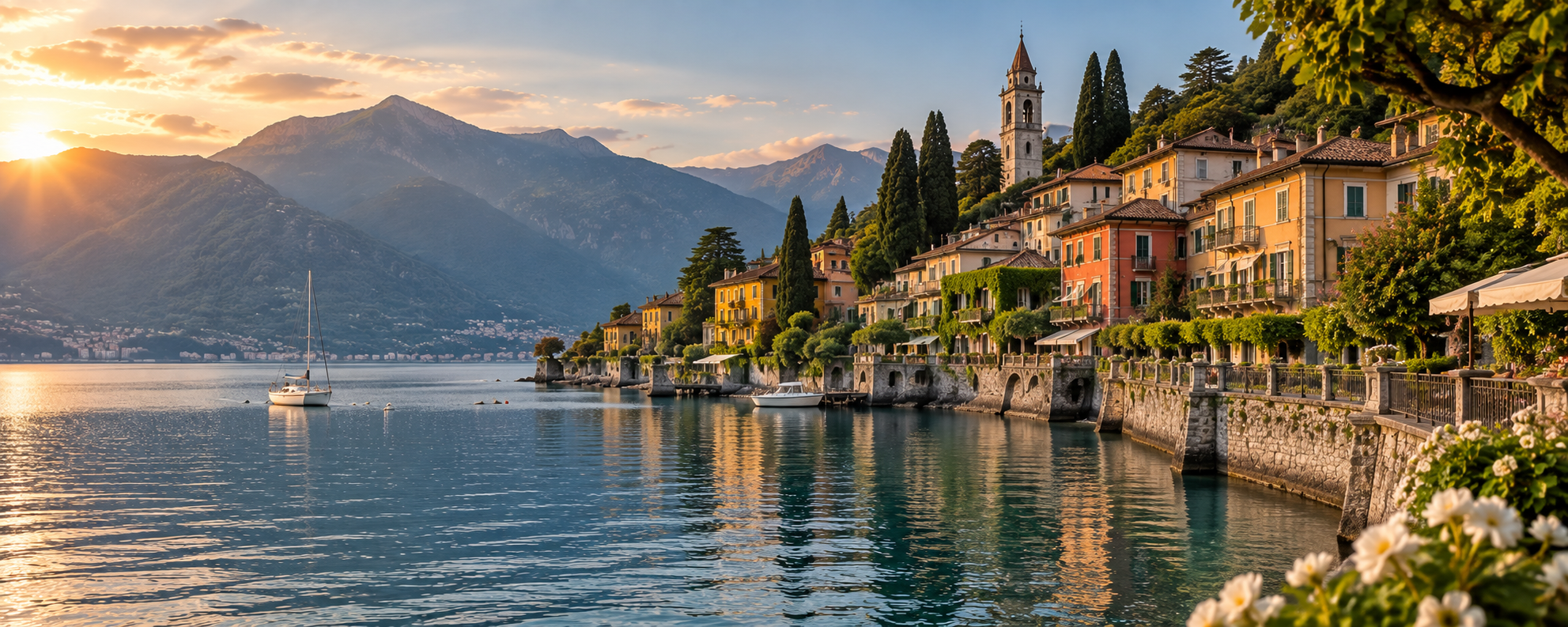 Italian resort setting.